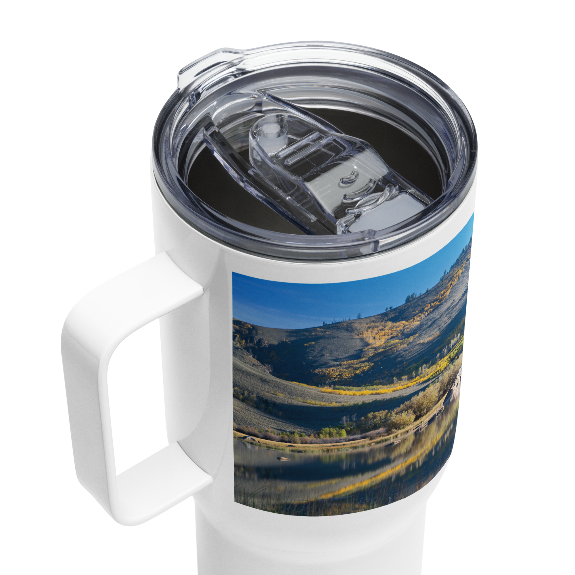 Fall in WyomingTravel mug with a handle