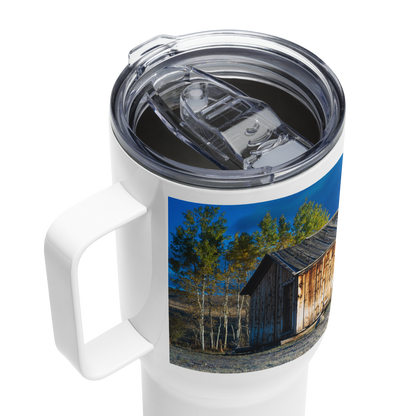 Old Cabin Travel mug with a handle