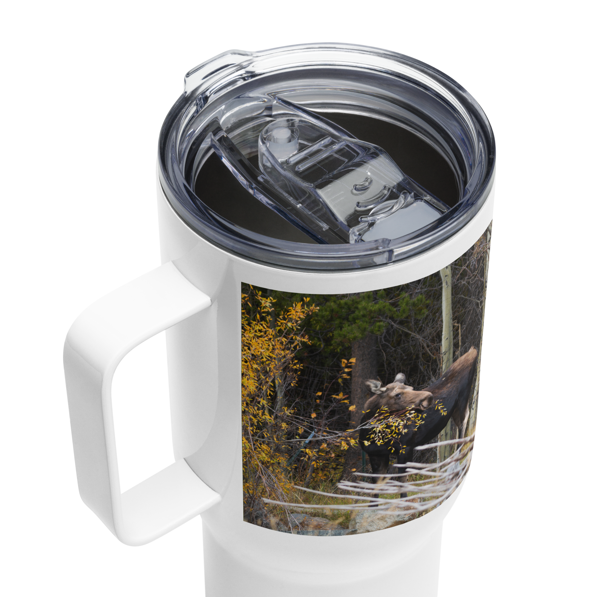 Moose Travel mug with a handle