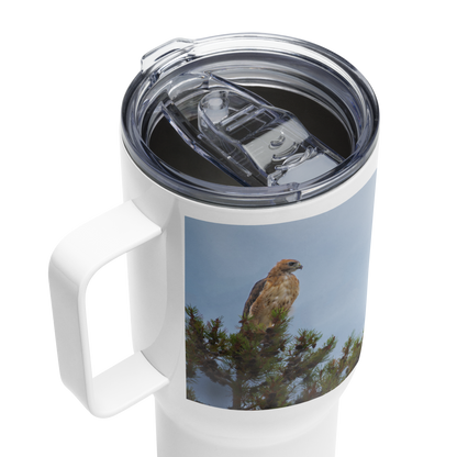 Hawk Travel mug with a handle