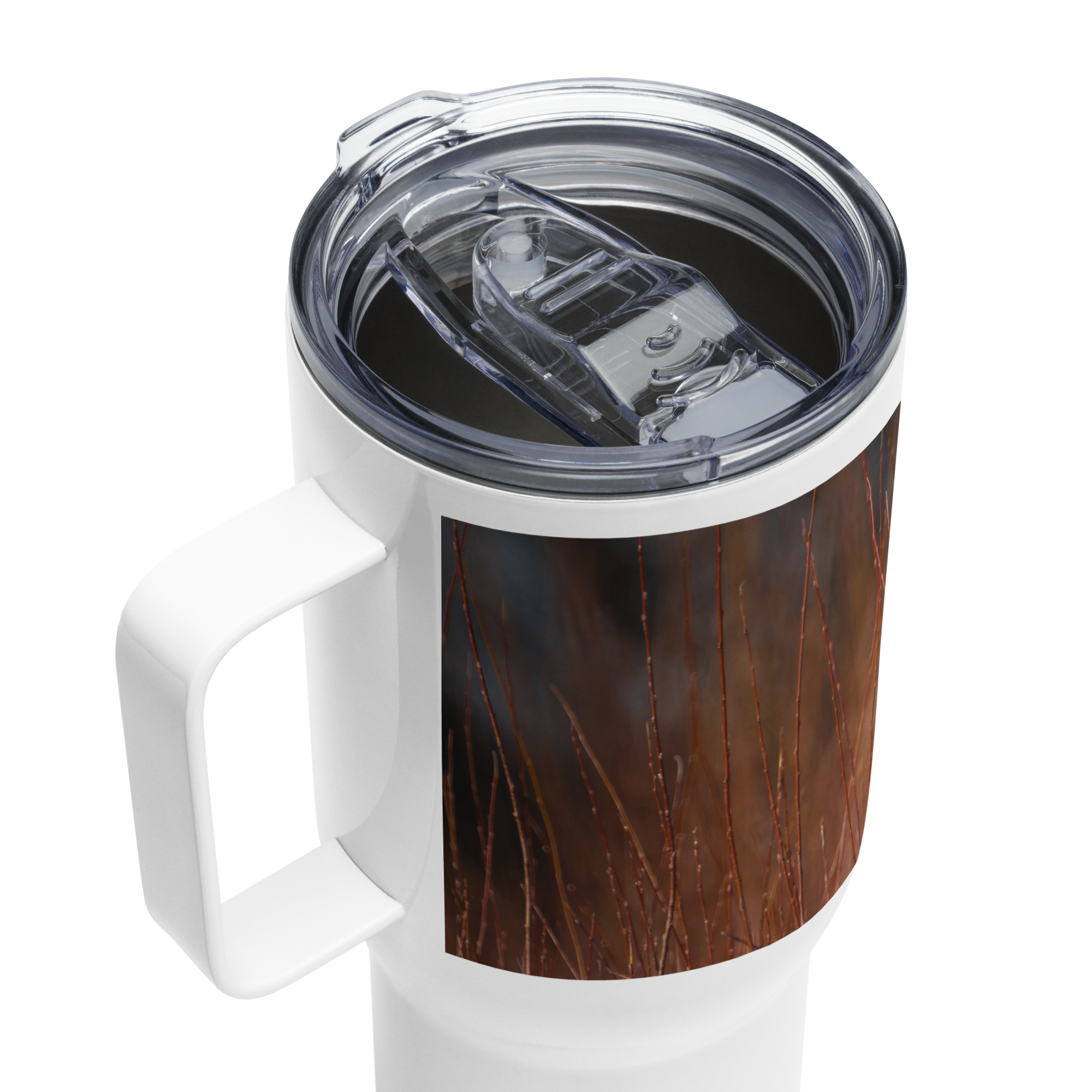 Red-winged Blackbird Travel mug with a handle