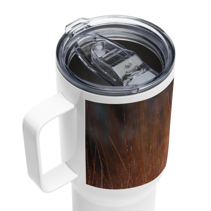 Red-winged Blackbird Travel mug with a handle