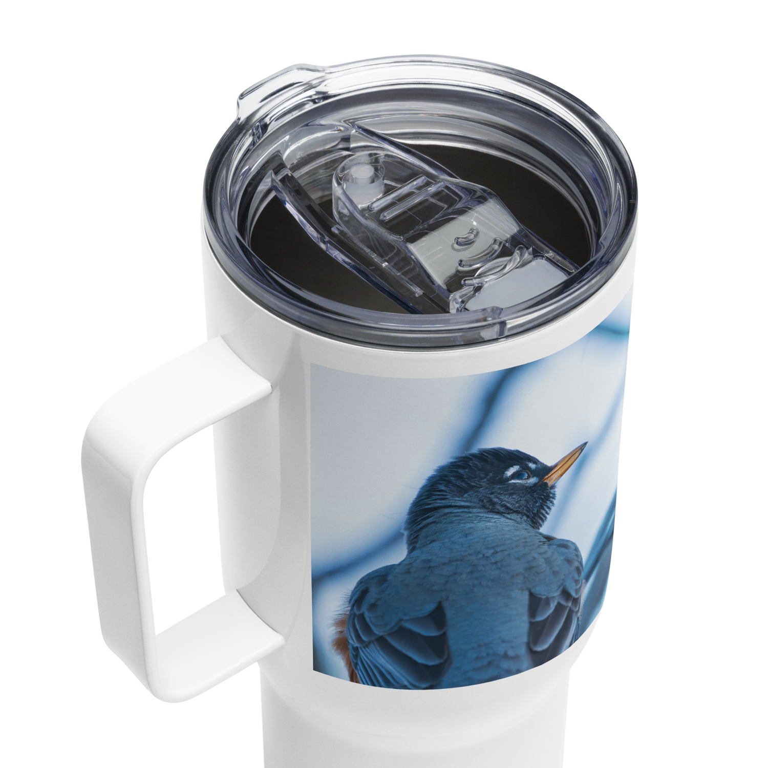 Robin Travel mug with a handle