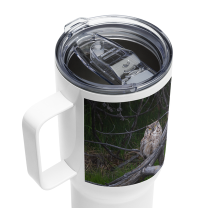Owl Travel mug with a handle