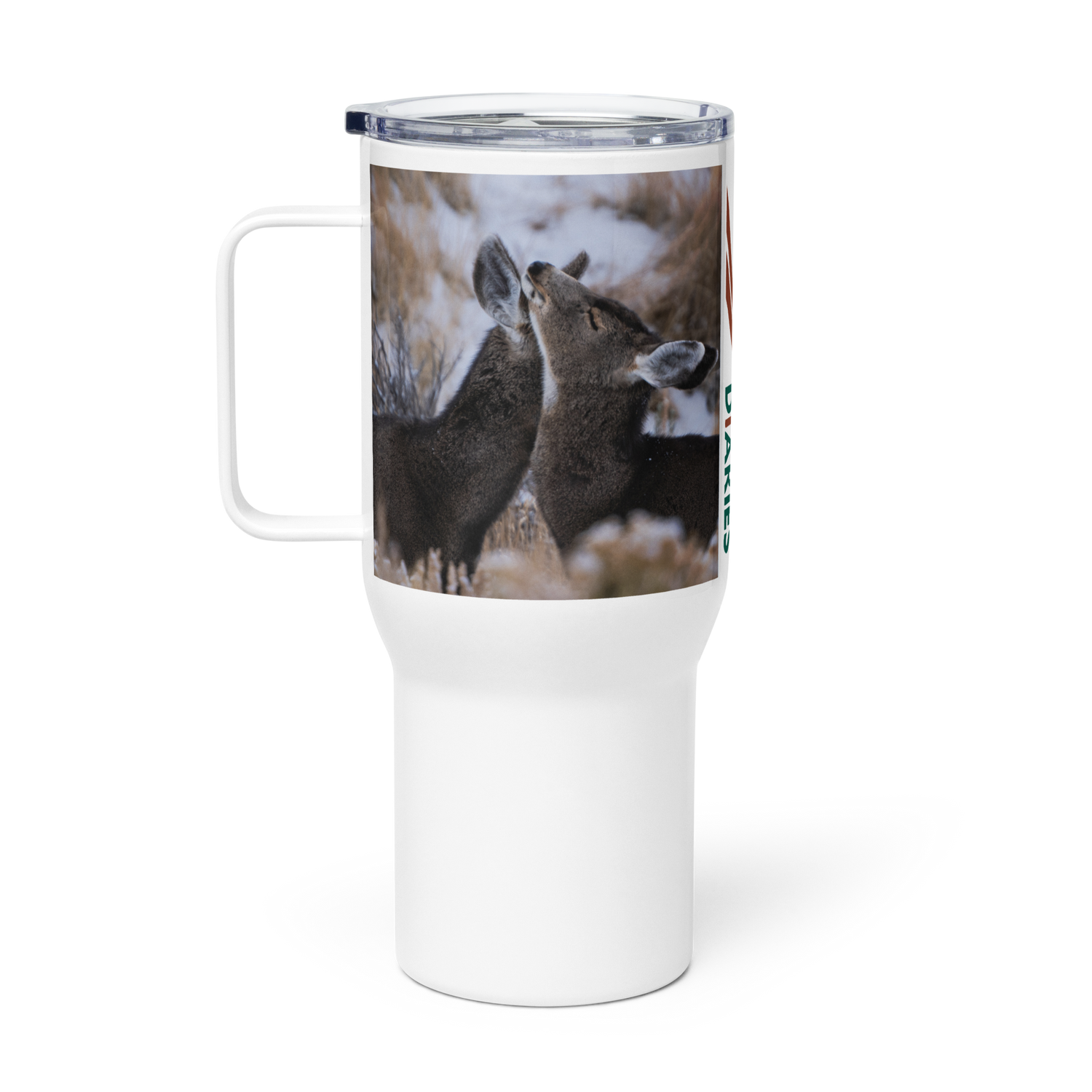 Cuddly Deer Travel mug with a handle