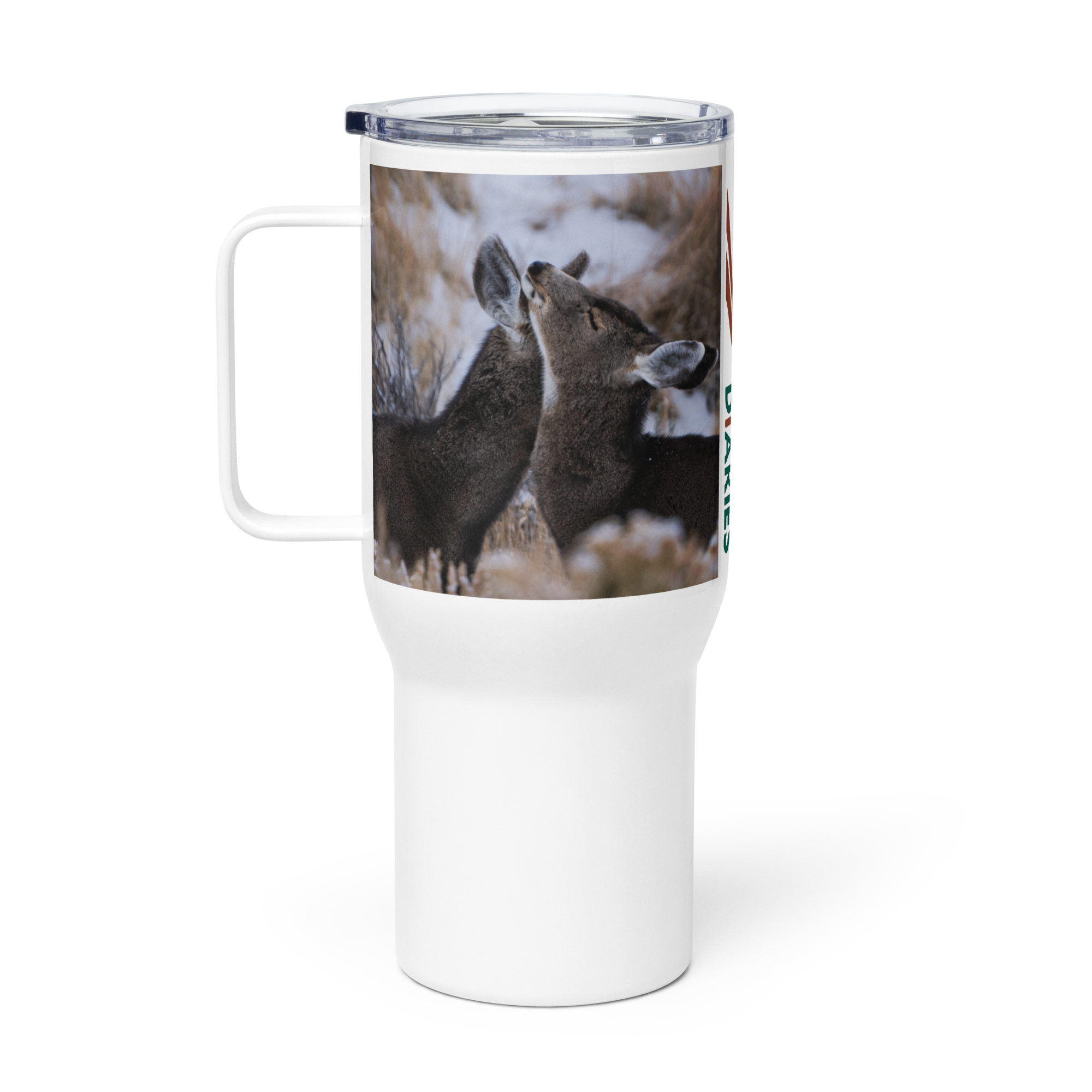 Cuddly Deer Travel mug with a handle