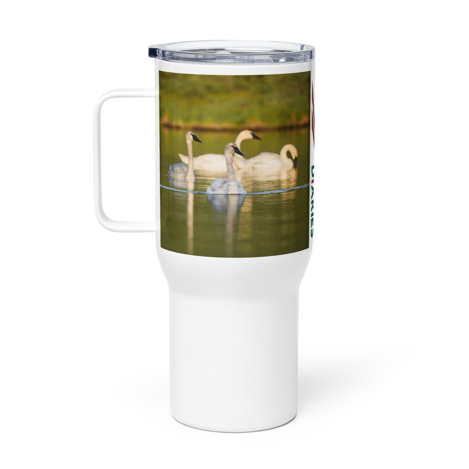 Swans Travel mug with a handle