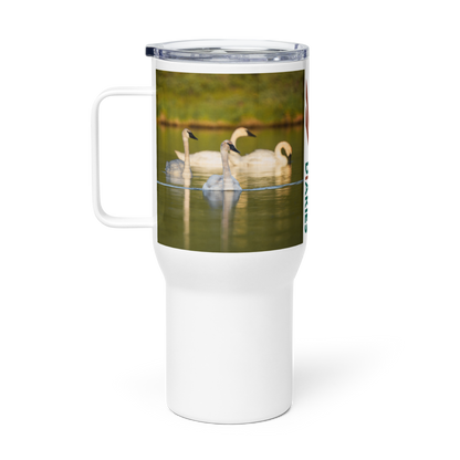 Swans Travel mug with a handle