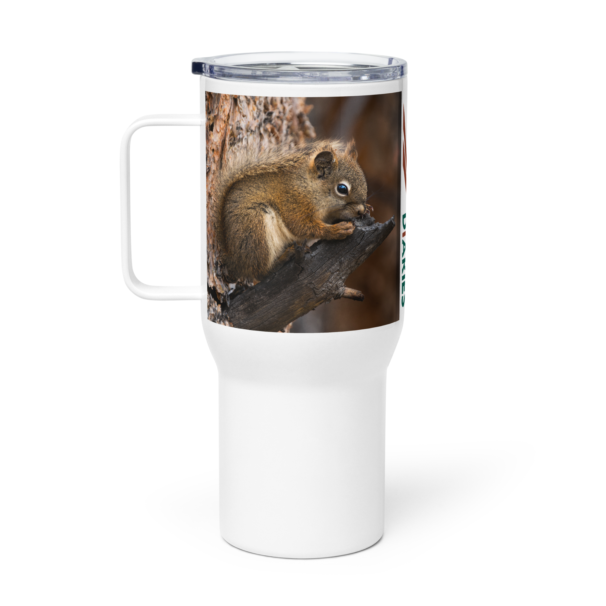 Squirrel Travel mug with a handle