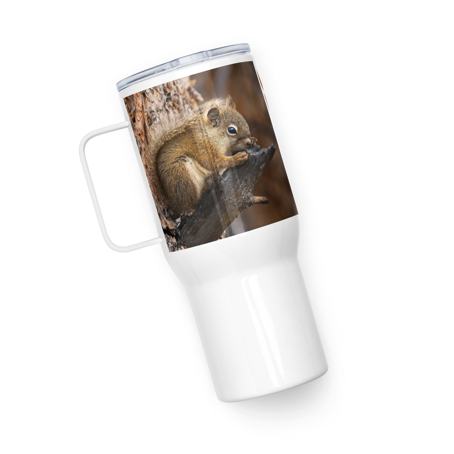 Squirrel Travel mug with a handle