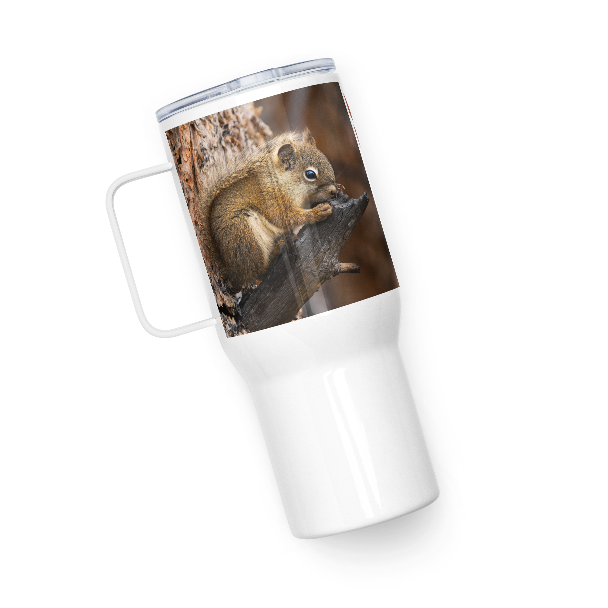 Squirrel Travel mug with a handle