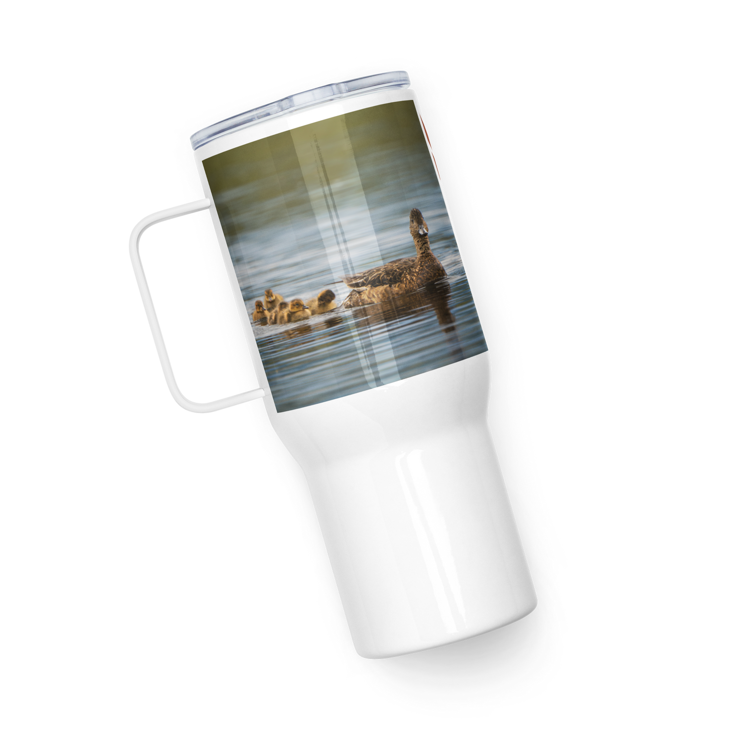 Duck Family Travel mug with a handle