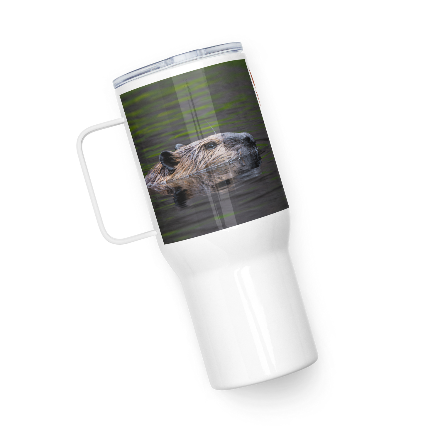 Beaver Travel mug with a handle