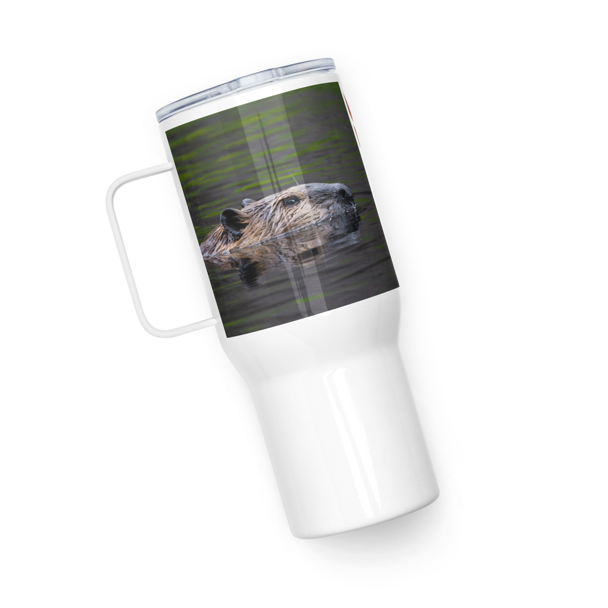 Beaver Travel mug with a handle