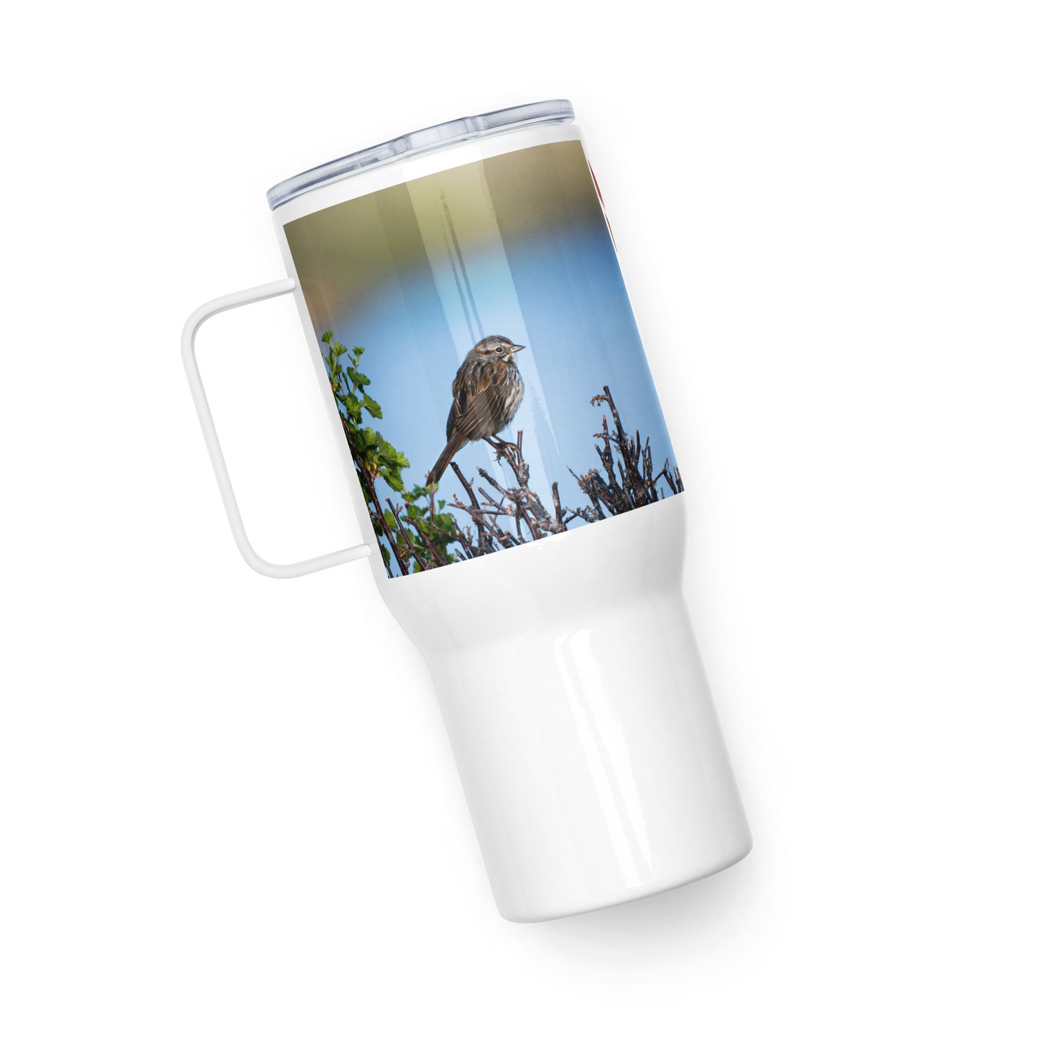 Song Sparrow Travel mug with a handle