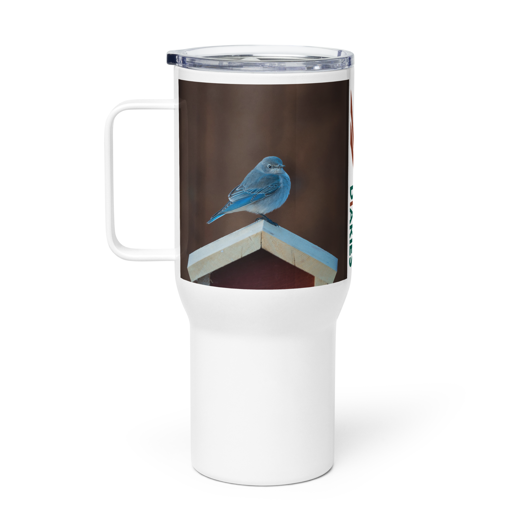 Mountain Bluebird Travel mug with a handle