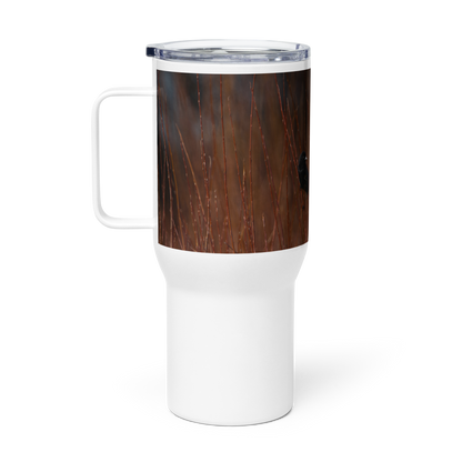 Red-winged Blackbird Travel mug with a handle