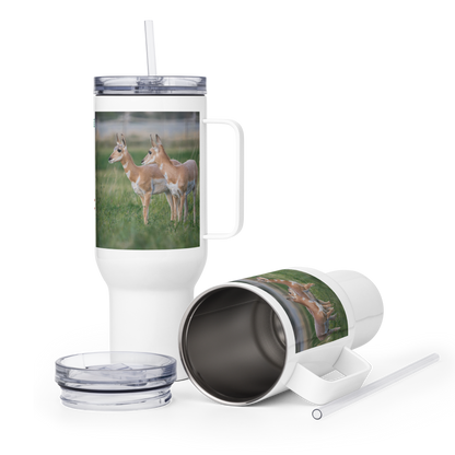 Pronghorn Travel mug with a handle