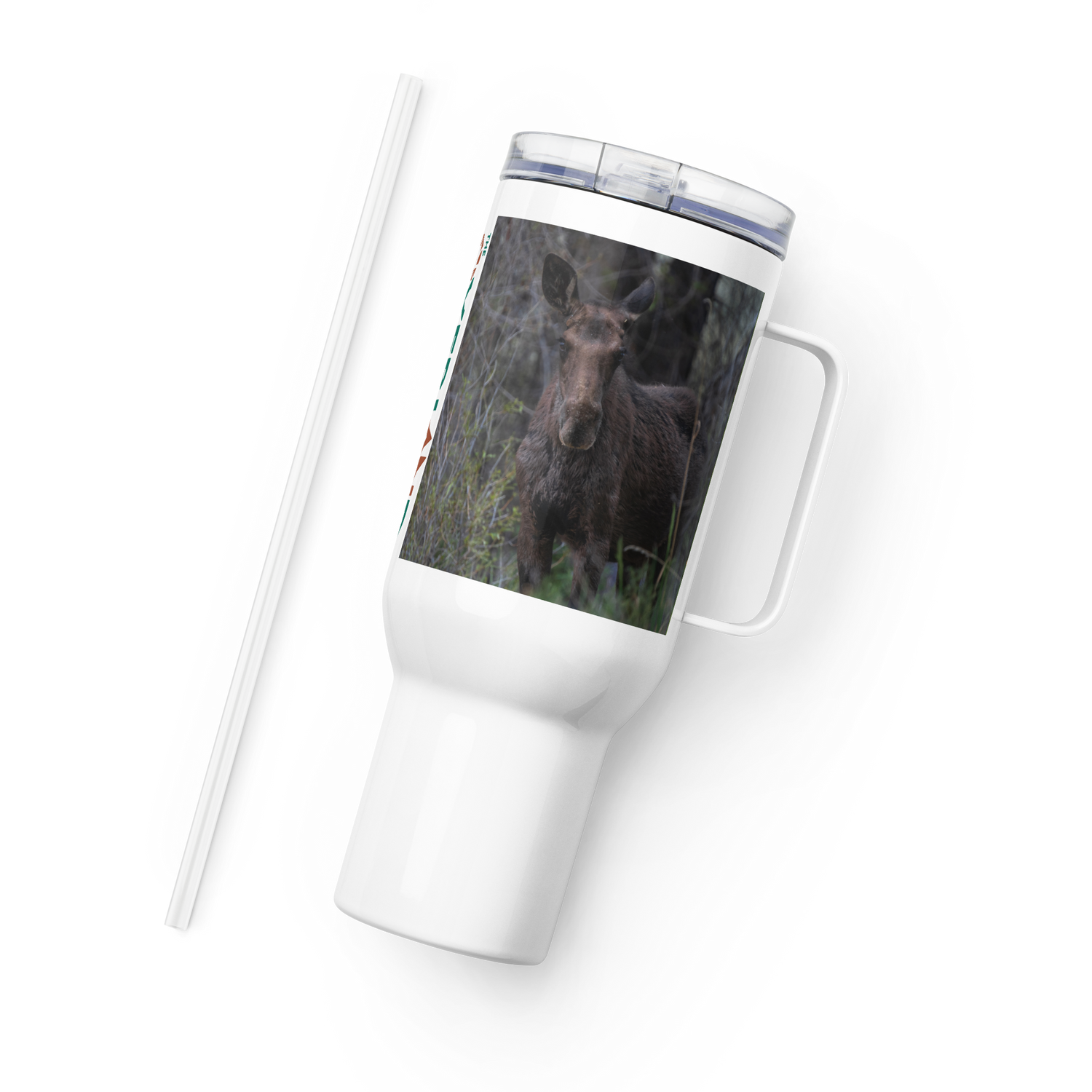 Moose Travel mug with a handle