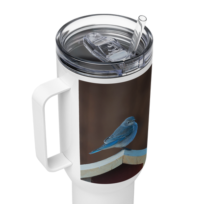 Mountain Bluebird Travel mug with a handle