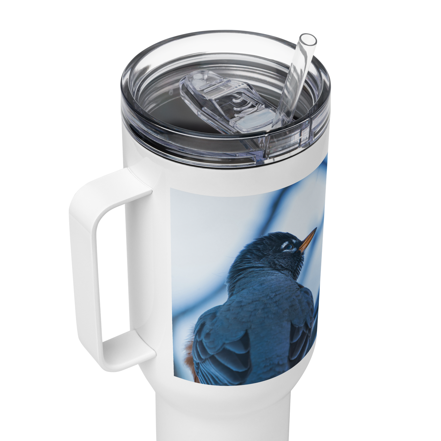 Robin Travel mug with a handle