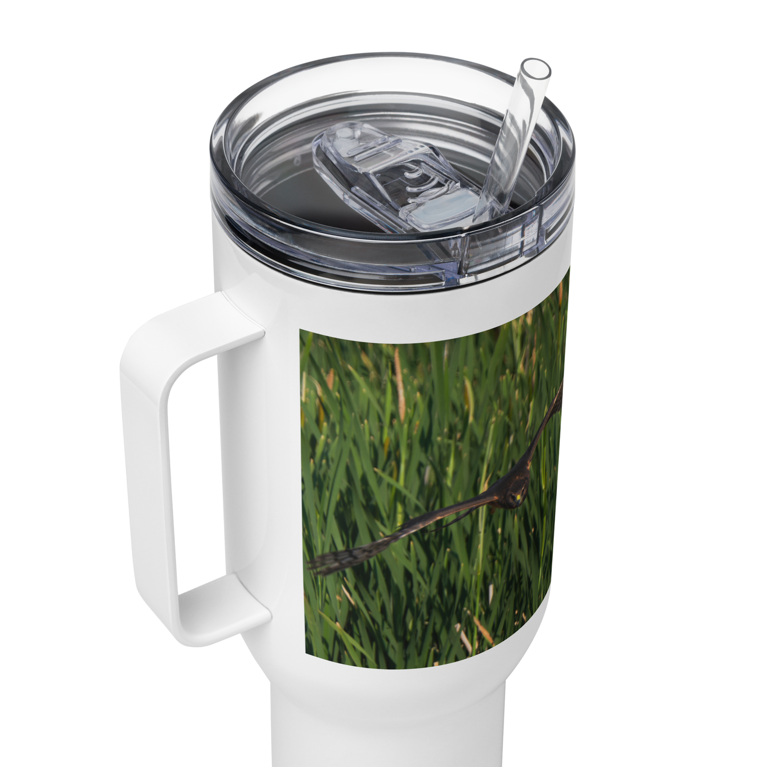 Northern Harrier Travel mug with a handle