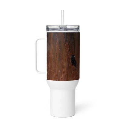 Red-winged Blackbird Travel mug with a handle