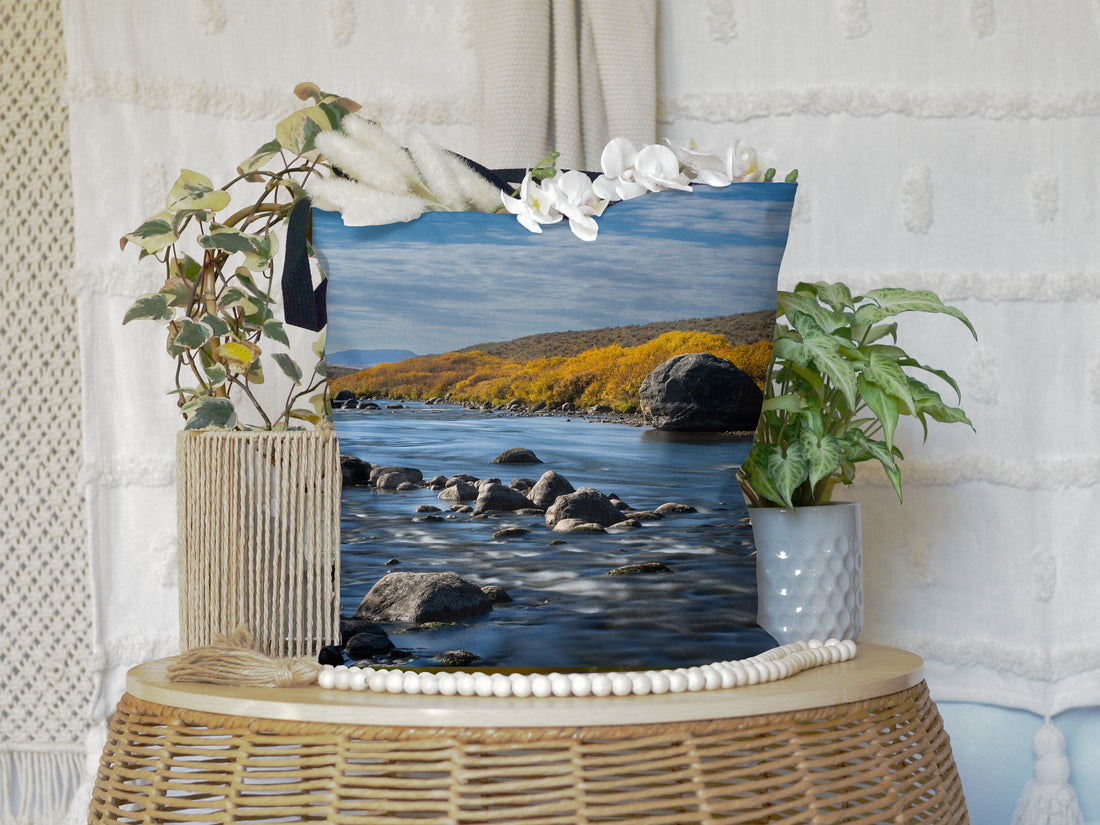 Fall Scenery Large Tote Bag