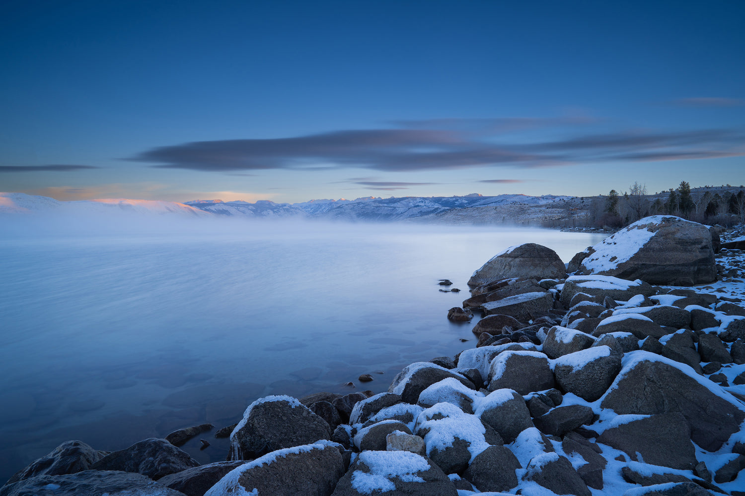 Winter Breath over Fremont Lake