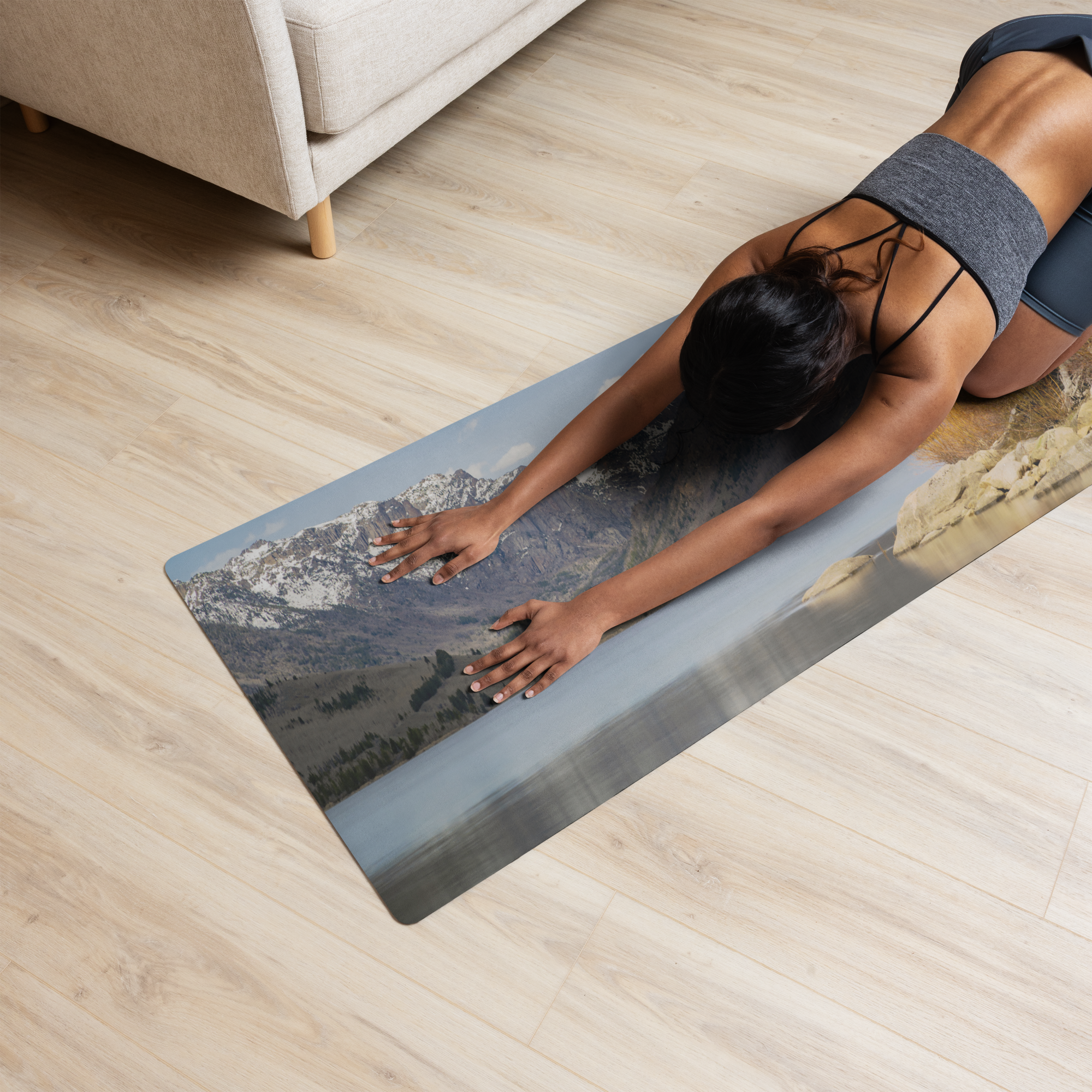 New Fork Lake, Wyoming Yoga mat