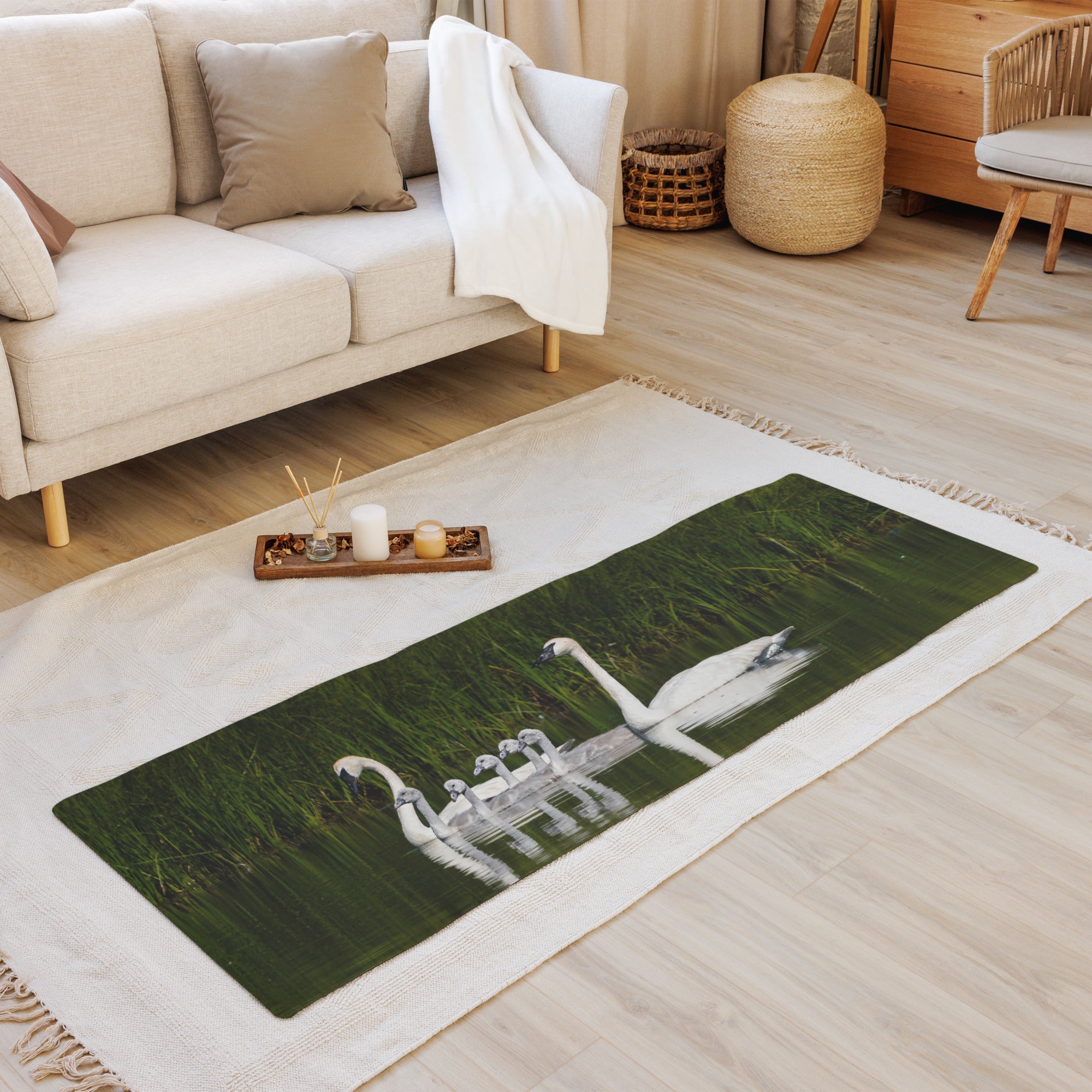 Swan Family Yoga mat