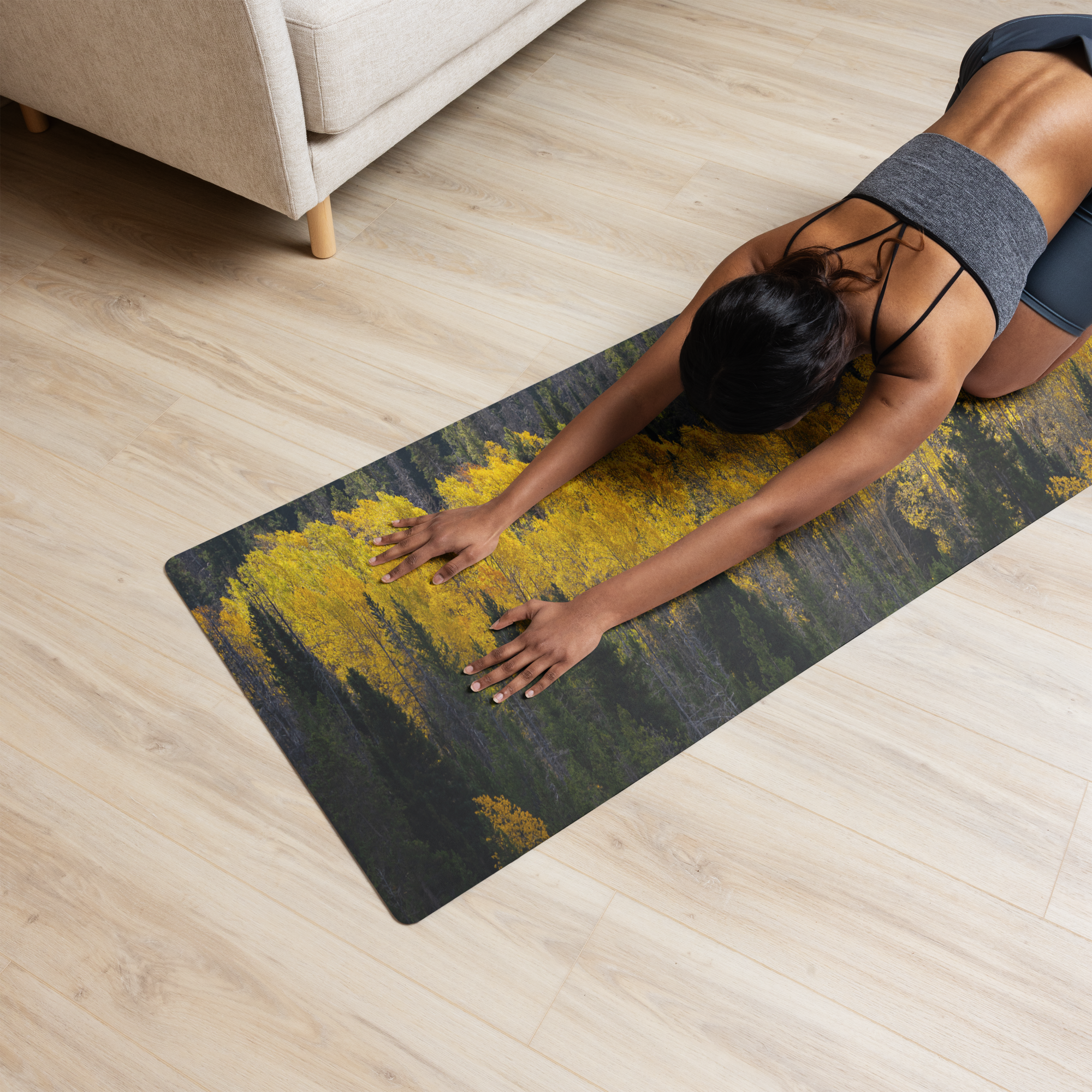 Aspens in the Fall Yoga mat