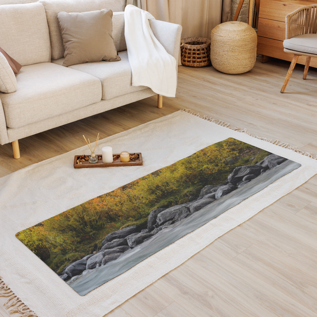 Green River at Fall Yoga mat