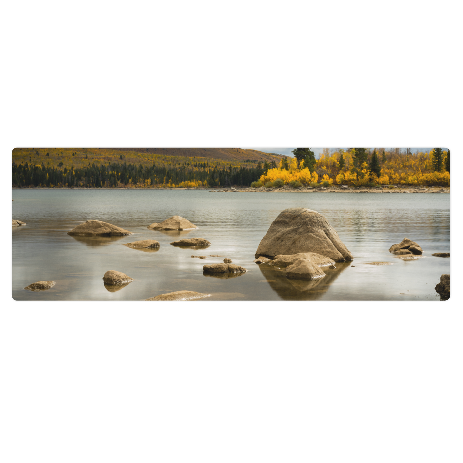 New Fork Lake in the Fall Yoga mat