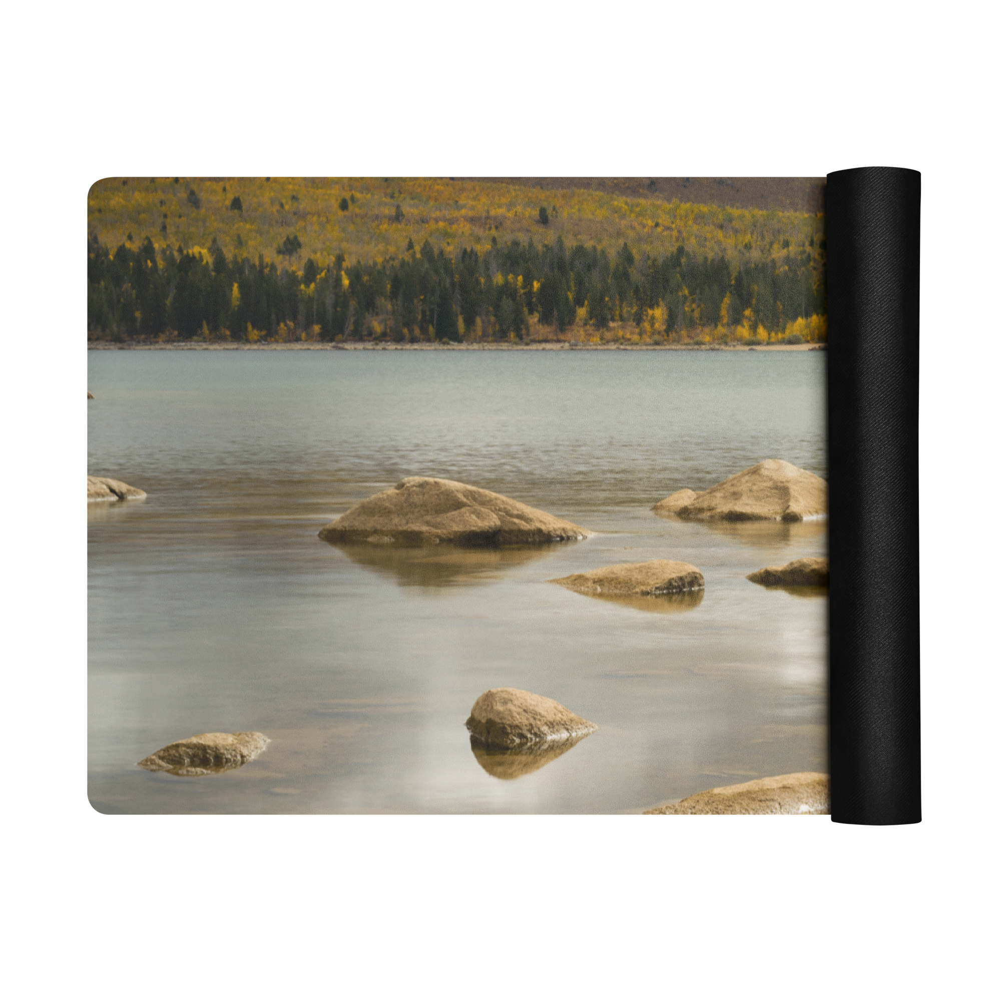 New Fork Lake in the Fall Yoga mat