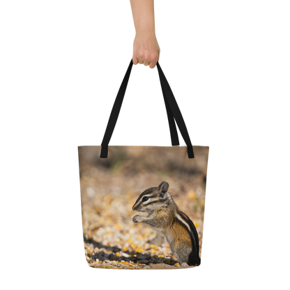 Chipmunk All-Over Print Large Tote Bag - The Overland Diaries