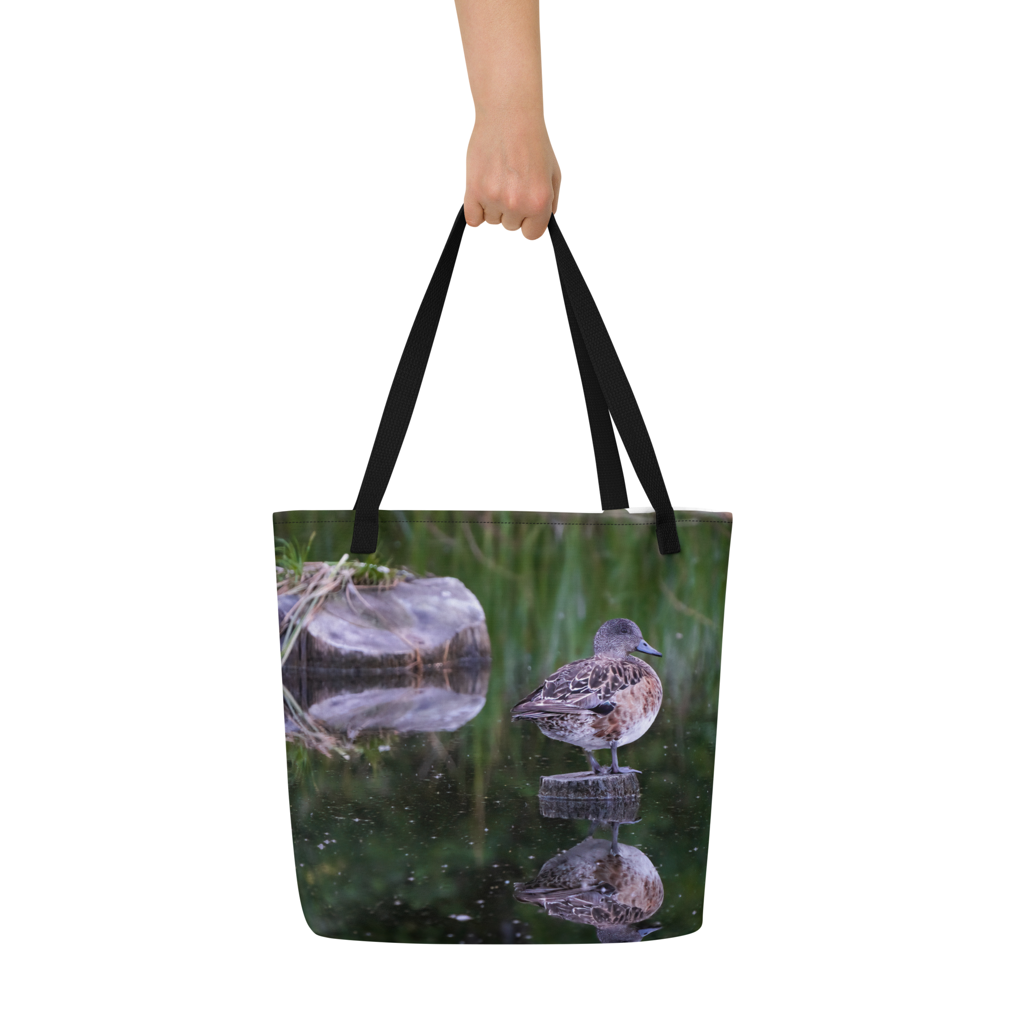 American Wigeon All-Over Print Large Tote Bag - The Overland Diaries