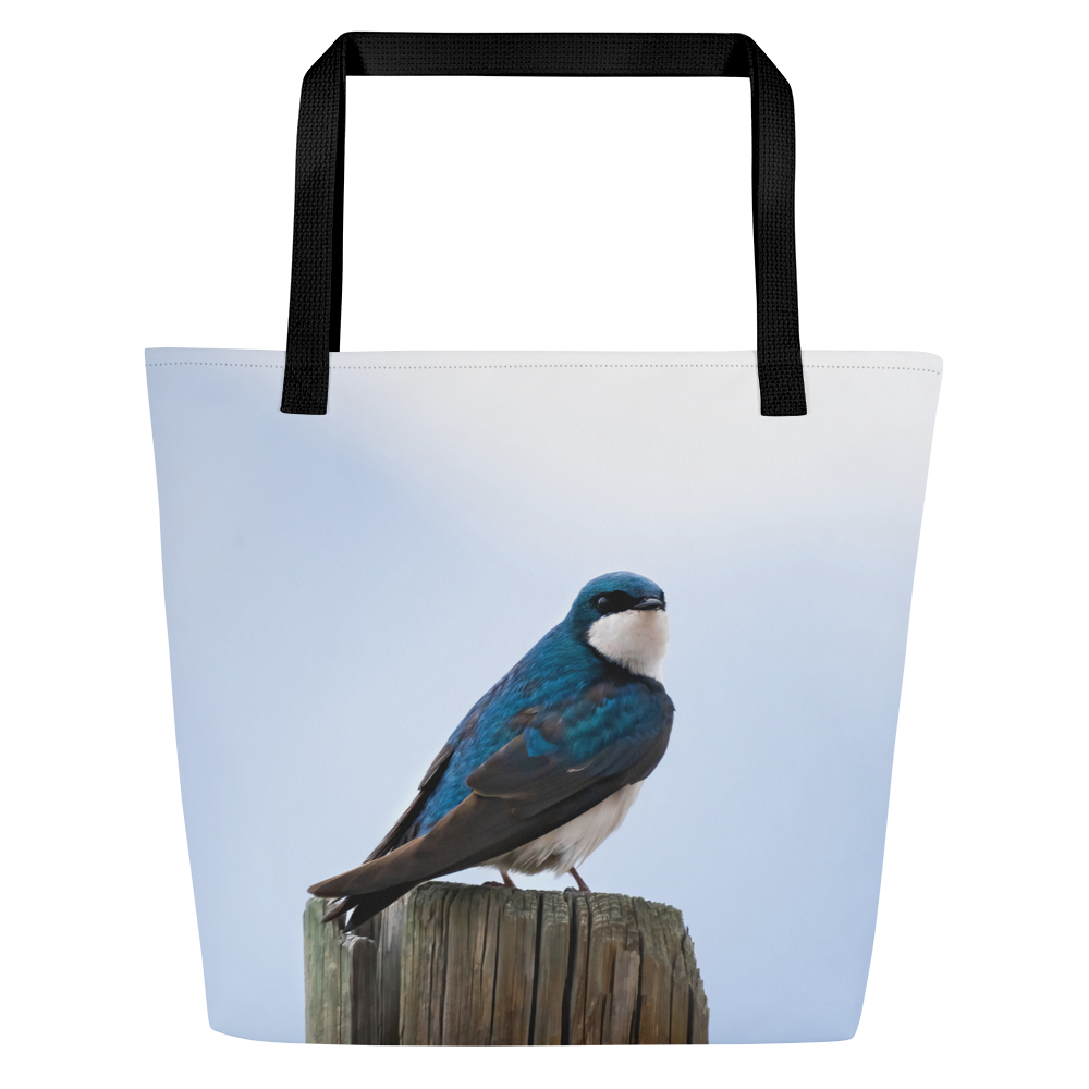 Tree Swallow All-Over Print Large Tote Bag - The Overland Diaries