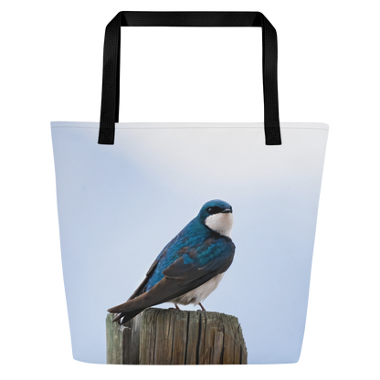 Tree Swallow All-Over Print Large Tote Bag - The Overland Diaries