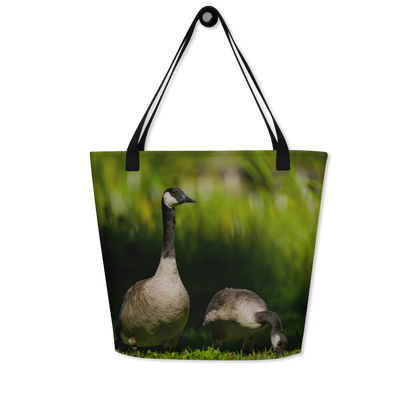 Canada Geese All-Over Print Large Tote Bag - The Overland Diaries