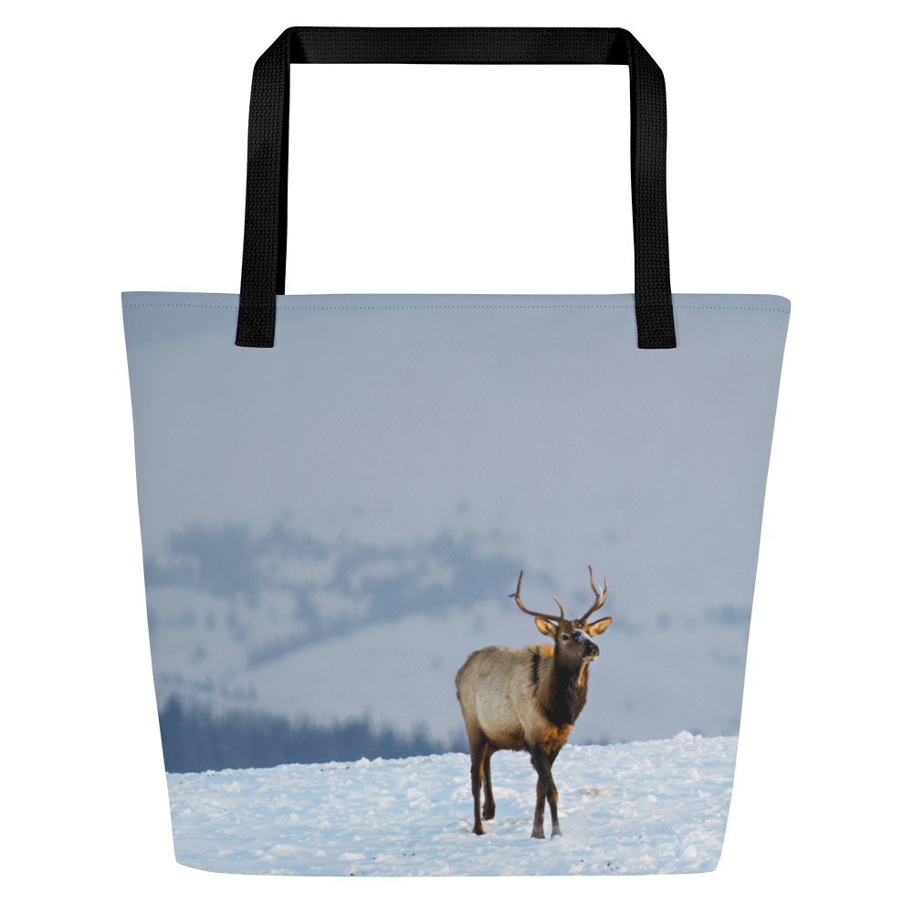 Elk beautiful light All-Over Print Large Tote Bag - The Overland Diaries