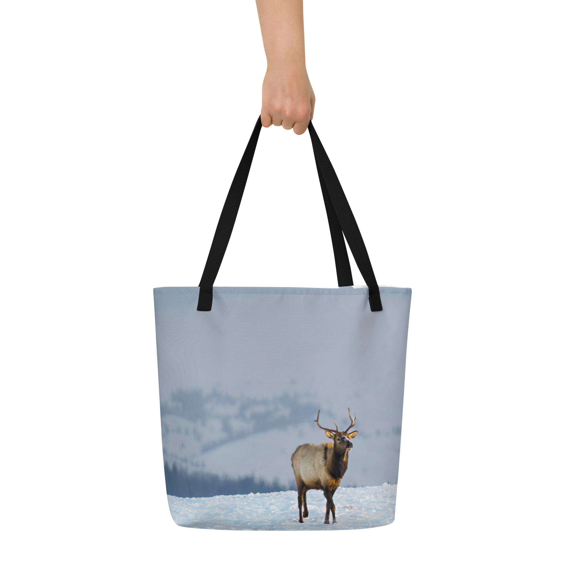 Elk beautiful light All-Over Print Large Tote Bag - The Overland Diaries