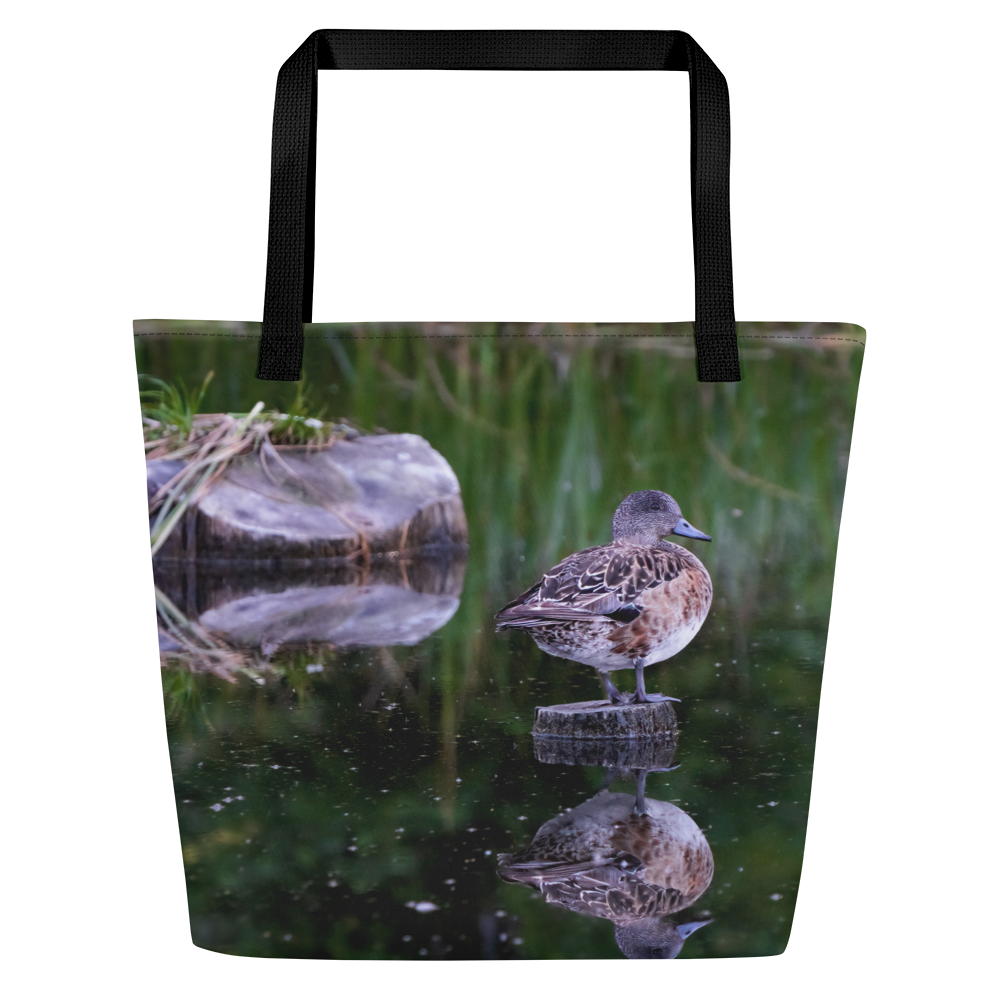 American Wigeon All-Over Print Large Tote Bag - The Overland Diaries