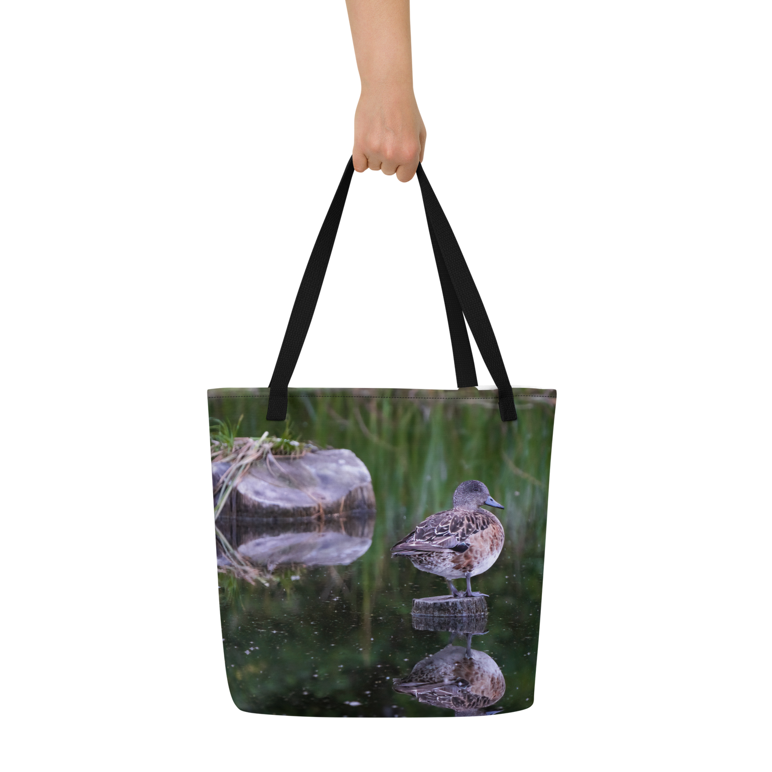 American Wigeon All-Over Print Large Tote Bag - The Overland Diaries