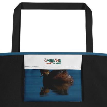 Eared Grebe All-Over Print Large Tote Bag - The Overland Diaries