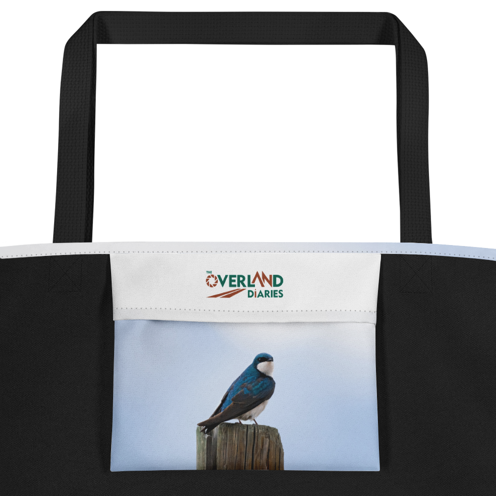 Tree Swallow All-Over Print Large Tote Bag - The Overland Diaries