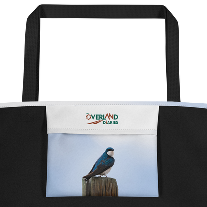 Tree Swallow All-Over Print Large Tote Bag - The Overland Diaries