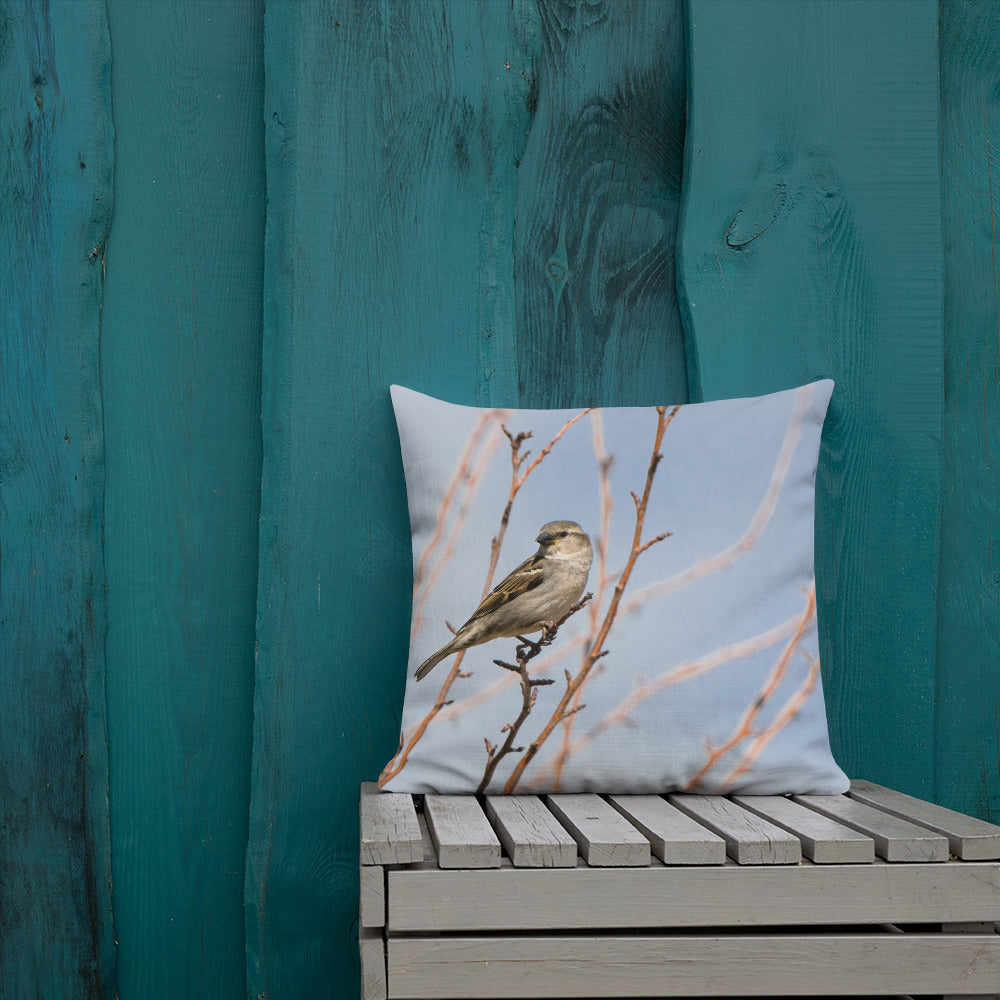 House Sparrow Premium Pillow - The Overland Diaries