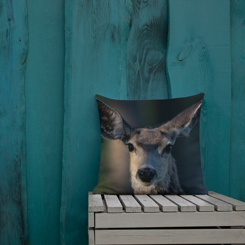 Close Up Deer Premium Pillow - The Overland Diaries
