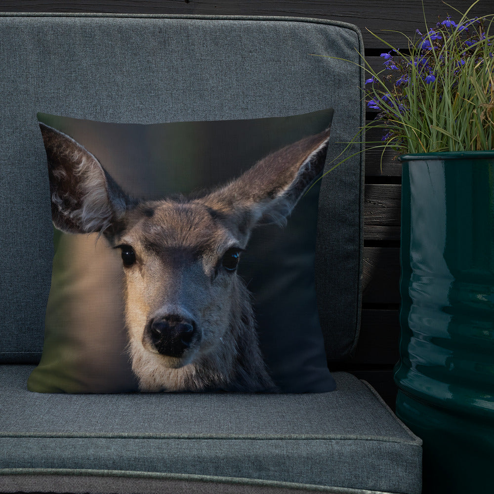 Close Up Deer Premium Pillow - The Overland Diaries